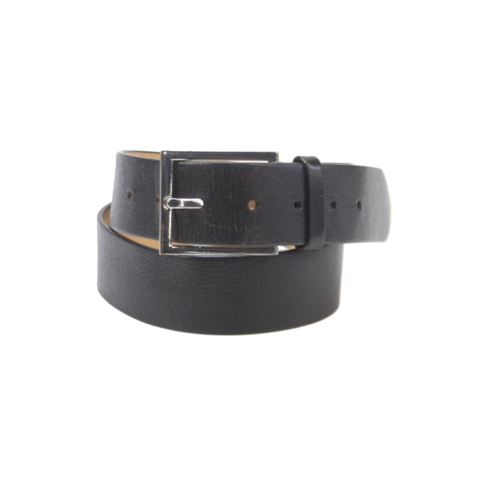 Barneys New York Womens Medium Width Leather Buckle Belt Black Size Medium
